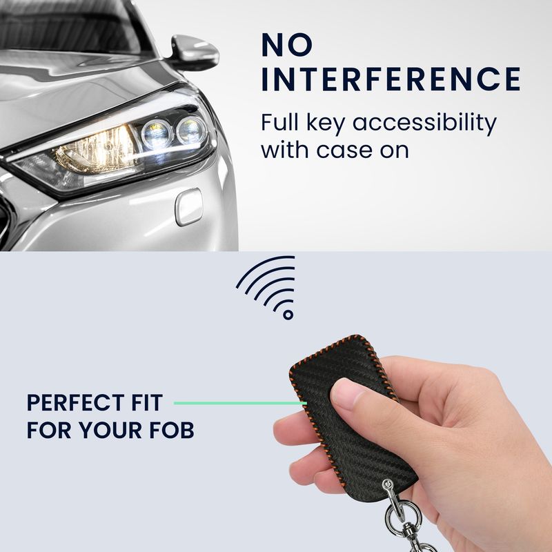 Auto si Moto - Electronice auto - Accesorii electronice auto - Husa cheie auto Kwmobile pentru Mazda 3 6 CX-30 CX-50 CX-60 CX-90, cu inel, antisoc, piele ecologica, negru, portocaliu - Infinity.ro