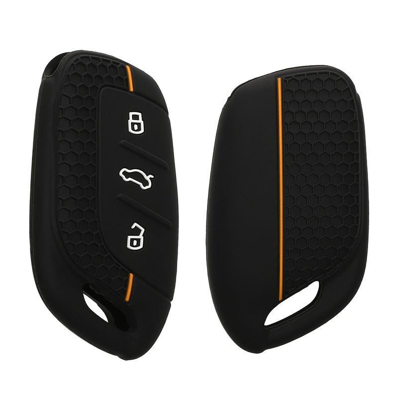 Auto si Moto - Electronice auto - Accesorii electronice auto - Husa cheie auto Kwmobile pentru MG RX3 RX8 ERX5 RX5 I6 I5 MG4 MG5 MG6 MG ZS EV HS EHS ZX GT 3, TPU, negru, portocaliu - Infinity.ro