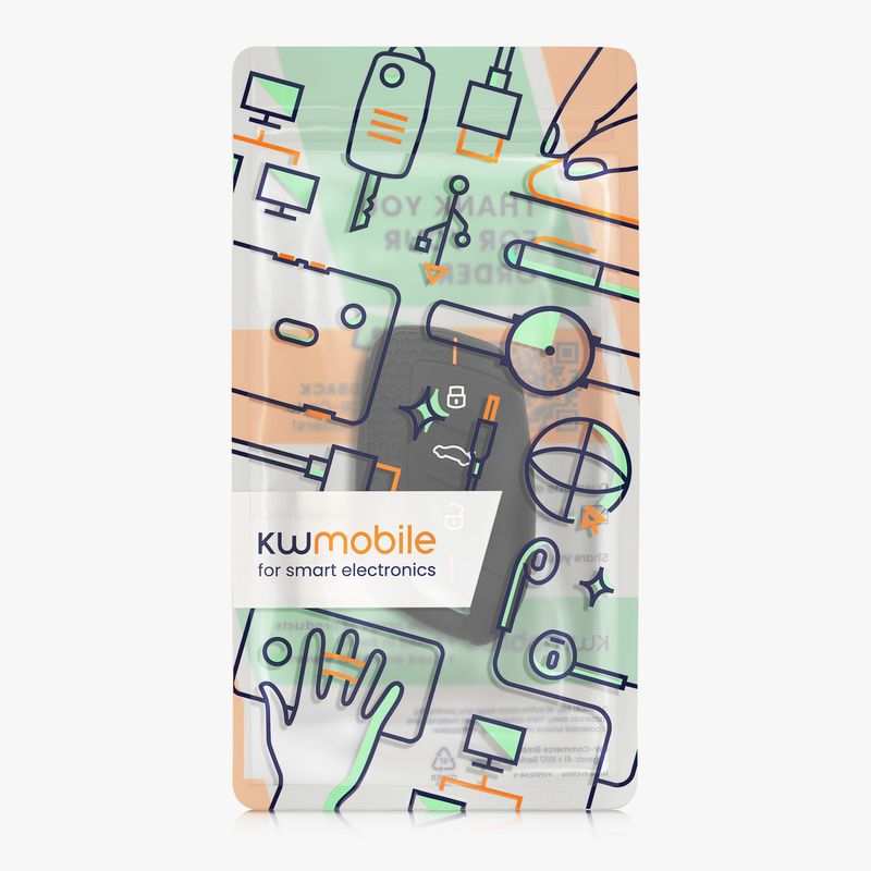 Auto si Moto - Electronice auto - Accesorii electronice auto - Husa cheie auto Kwmobile pentru MG RX3 RX8 ERX5 RX5 I6 I5 MG4 MG5 MG6 MG ZS EV HS EHS ZX GT 3, TPU, negru, portocaliu - Infinity.ro
