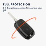 Auto si Moto - Electronice auto - Accesorii electronice auto - Husa cheie auto Kwmobile pentru Renault, Dacia kwid (2015-), Symbol (2012-2016), Trafic (2015-), TPU, negru, transparent - Infinity.ro