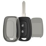 Auto si Moto - Electronice auto - Accesorii electronice auto - Husa cheie auto Kwmobile pentru Renault, Dacia kwid (2015-), Symbol (2012-2016), Trafic (2015-), TPU, negru, transparent - Infinity.ro