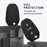 Auto si Moto - Electronice auto - Accesorii electronice auto - Husa cheie auto Kwmobile pentru Peugeot 208 e208 301 307 308 407 408 508 2008 3008 4008 5008, TPU, negru - Infinity.ro