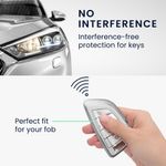 Auto si Moto - Electronice auto - Accesorii electronice auto - Husa cheie Kwmobile BMW 3 Series (E36), BMW 5 Series (E34, E39), BMW 7 Series (E38), anti-alunecare, TPU, argintiu - Infinity.ro