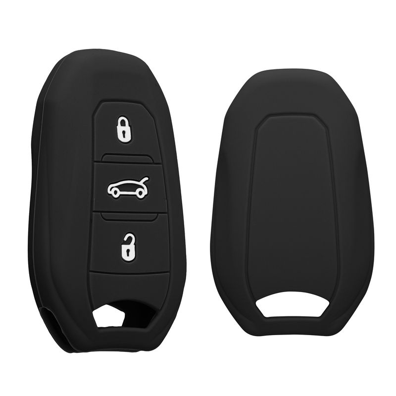 Auto si Moto - Electronice auto - Accesorii electronice auto - Husa cheie auto Kwmobile pentru Peugeot 208 e208 301 307 308 407 408 508 2008 3008 4008 5008, TPU, negru - Infinity.ro