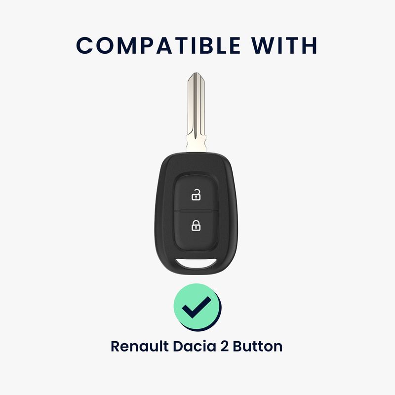 Auto si Moto - Electronice auto - Accesorii electronice auto - Husa cheie auto Kwmobile pentru Renault, Dacia kwid (2015-), Symbol (2012-2016), Trafic (2015-), TPU, negru, transparent - Infinity.ro