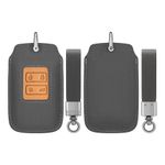 Auto si Moto - Electronice auto - Accesorii electronice auto - Husa cheie Kwmobile Dacia, Renault Clio, Espace 5, Master Bus, Talisman, anti-alunecare, piele ecologica, gri, maro - Infinity.ro