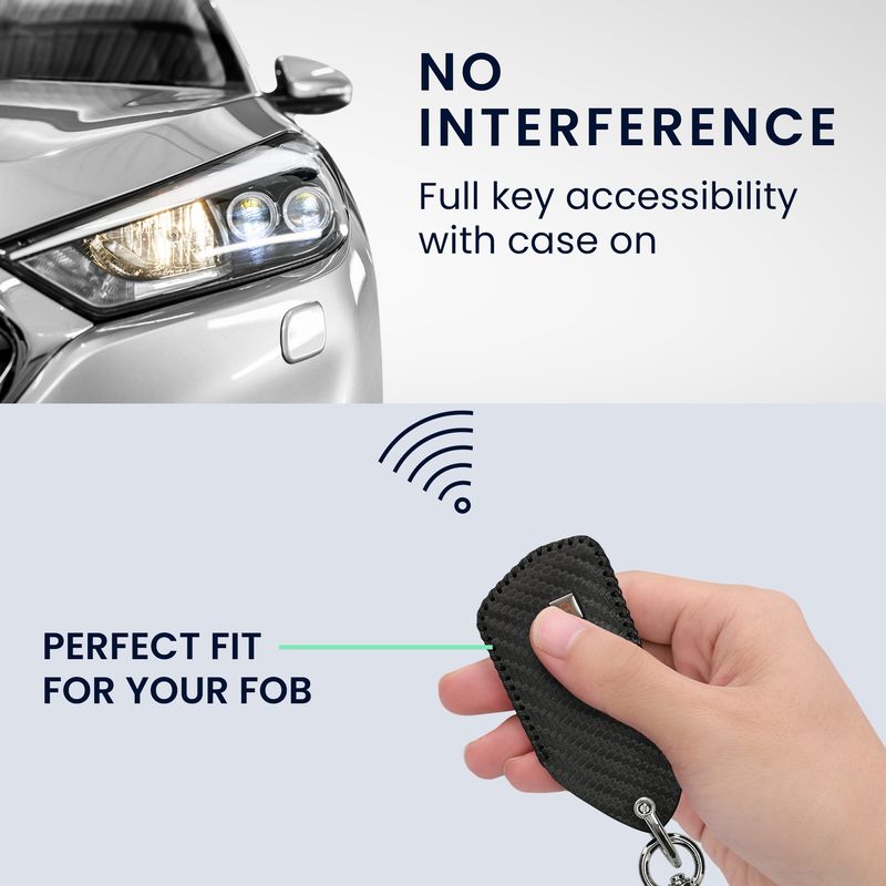 Auto si Moto - Electronice auto - Accesorii electronice auto - Husa cheie auto Kwmobile pentru VW, SEAT Golf 8 (inclusiv GTE, GTI), ID.3, ID.4, ID.5, antisoc, piele ecologica, negru - Infinity.ro