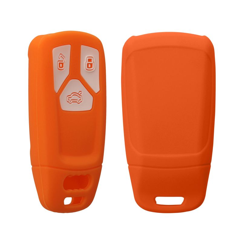 Auto si Moto - Electronice auto - Accesorii electronice auto - Husa pentru cheie auto Kwmobile pentru Audi A4 S4 RS4 B9, A5 F5 S5 RS5, A6, A7 C8, anti-alunecare, TPU, portocaliu - Infinity.ro