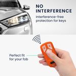 Auto si Moto - Electronice auto - Accesorii electronice auto - Husa pentru cheie auto Kwmobile pentru Audi A4 S4 RS4 B9, A5 F5 S5 RS5, A6, A7 C8, anti-alunecare, TPU, portocaliu - Infinity.ro