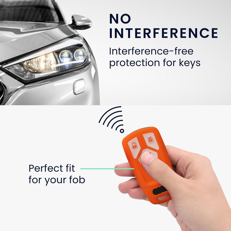Auto si Moto - Electronice auto - Accesorii electronice auto - Husa pentru cheie auto Kwmobile pentru Audi A4 S4 RS4 B9, A5 F5 S5 RS5, A6, A7 C8, anti-alunecare, TPU, portocaliu - Infinity.ro