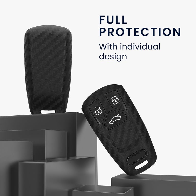 Auto si Moto - Electronice auto - Accesorii electronice auto - Husa pentru cheie auto Kwmobile pentru Audi A4 S4 RS4 B9, A5 F5 S5 RS5, A6, A7 C8, anti-alunecare, TPU, negru - Infinity.ro