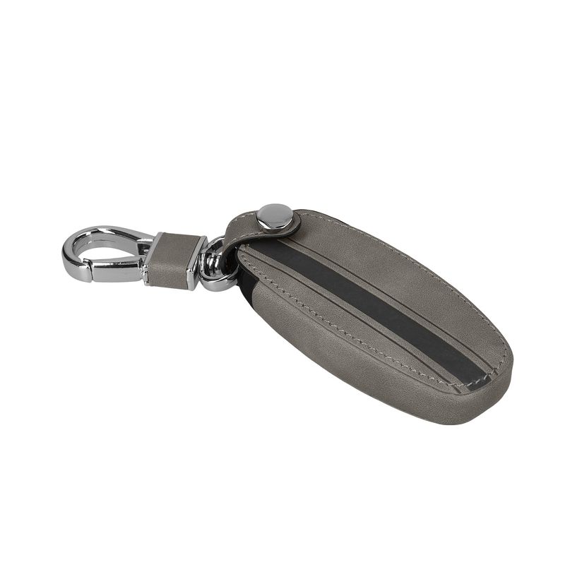 Auto si Moto - Electronice auto - Accesorii electronice auto - Husa pentru cheie auto Kwmobile pentru Audi A6, A7, A8, Q7, anti-alunecare, design dungi, piele ecologica, gri - Infinity.ro