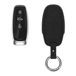 Auto si Moto - Electronice auto - Accesorii electronice auto - Husa pentru cheie auto Kwmobile pentru Audi A6, A7, A8, Q7, anti-alunecare, piele ecologica, negru - Infinity.ro