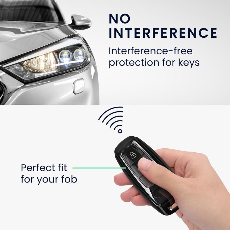 Auto si Moto - Electronice auto - Accesorii electronice auto - Husa pentru cheie auto Kwmobile pentru Audi A6, A7, A8, Q7, anti-alunecare, TPU, negru - Infinity.ro
