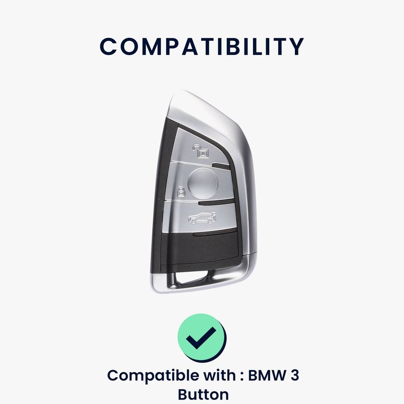 Auto si Moto - Electronice auto - Accesorii electronice auto - Husa pentru cheie auto Kwmobile pentru BMW 1 (F21), 2 (F45, F46), 3 (G20, F30, F31), anti-alunecare, TPU, argintiu - Infinity.ro