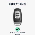 Auto si Moto - Electronice auto - Accesorii electronice auto - Husa pentru cheie auto Kwmobile pentru Audi A6, A7, A8, Q7, protectie la zgarieturi, TPU, argintiu - Infinity.ro