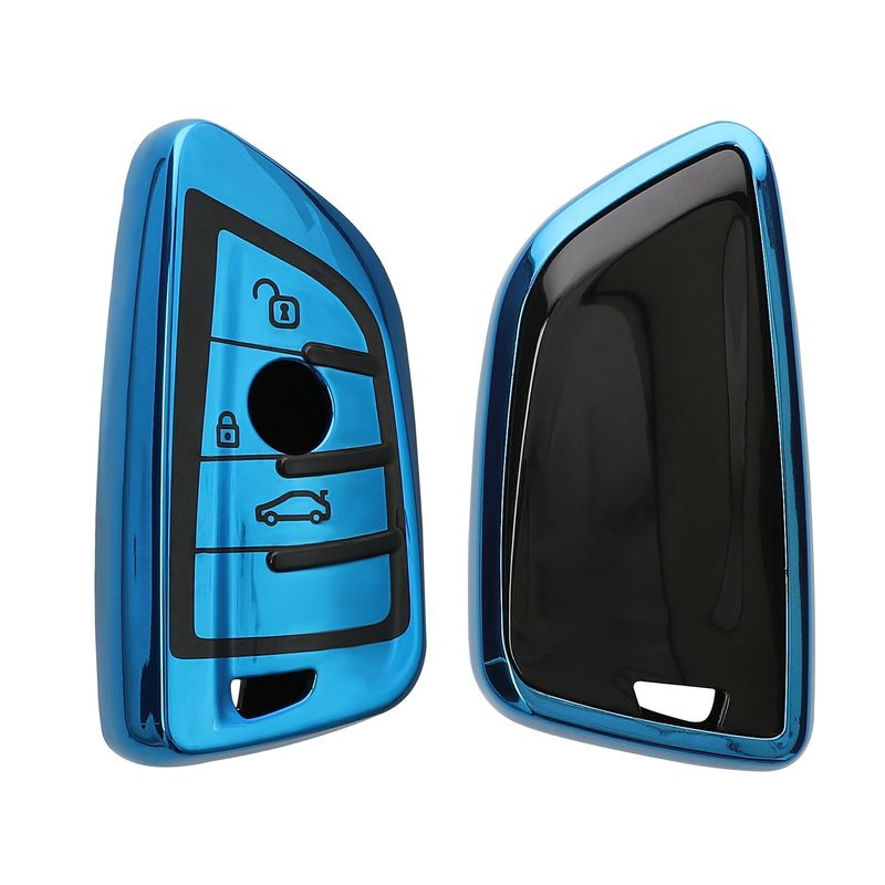 Auto si Moto - Electronice auto - Accesorii electronice auto - Husa pentru cheie auto Kwmobile pentru BMW 1 (F21), 2 (F45, F46), 3 (G20, F30, F31), anti-alunecare, TPU, albastru - Infinity.ro