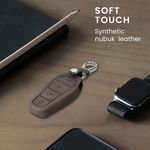 Auto si Moto - Electronice auto - Accesorii electronice auto - Husa pentru cheie auto Kwmobile pentru BYD Atto 3, Atto 2, Sealion, Han, anti-alunecare, piele ecologica, gri - Infinity.ro