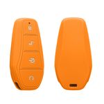 Auto si Moto - Electronice auto - Accesorii electronice auto - Husa pentru cheie auto Kwmobile pentru BYD Atto 3, Atto 2, Sealion, Han, anti-alunecare, TPU, portocaliu - Infinity.ro