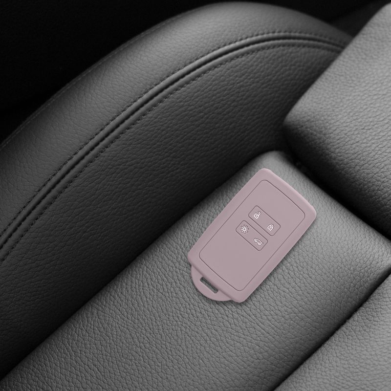 Auto si Moto - Electronice auto - Accesorii electronice auto - Husa pentru cheie auto Kwmobile pentru Dacia, Renault Clio, Espace 5, Master Bus, Talisman, anti-alunecare, silicon, mov - Infinity.ro