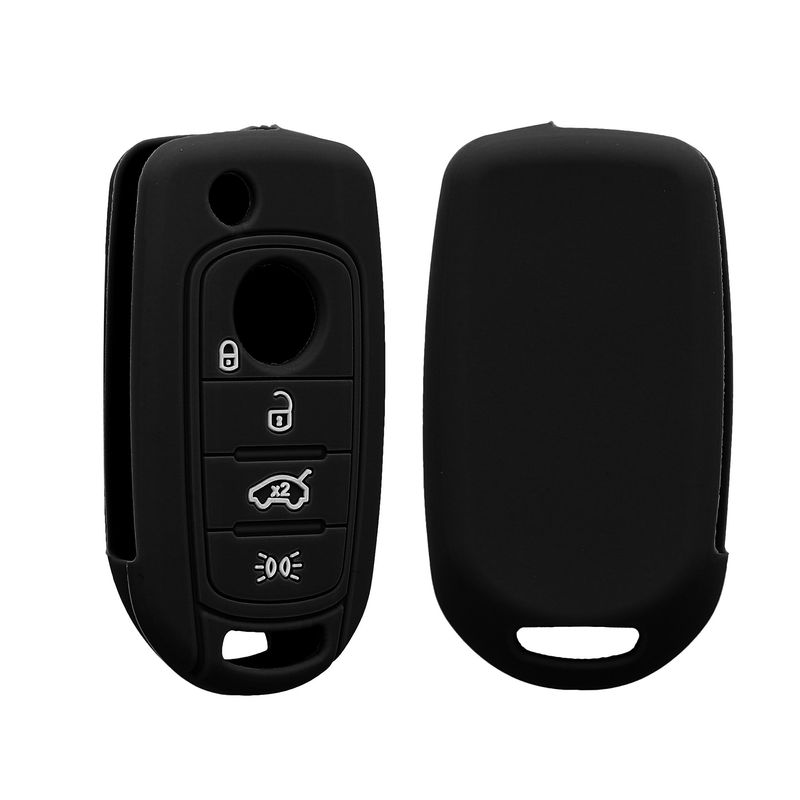 Auto si Moto - Electronice auto - Accesorii electronice auto - Husa pentru cheie auto Kwmobile pentru Fiat 500, Fiat 500X, Fiat Tipo, anti-alunecare, TPU, negru - Infinity.ro