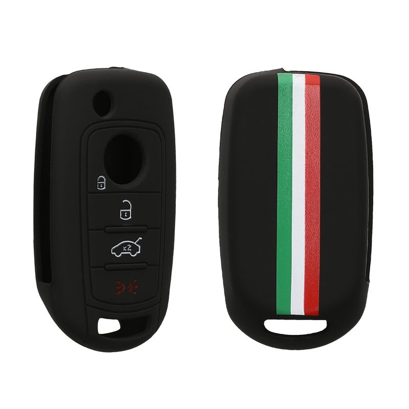 Auto si Moto - Electronice auto - Accesorii electronice auto - Husa pentru cheie auto Kwmobile pentru Fiat 500, Fiat 500X, Fiat Tipo, anti-alunecare, TPU, multicolor - Infinity.ro