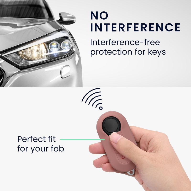Auto si Moto - Electronice auto - Accesorii electronice auto - Husa pentru cheie auto Kwmobile pentru Fiat, Lancia 500, 500 C, 500L, 500X, anti-alunecare, TPU, alb, auriu - Infinity.ro