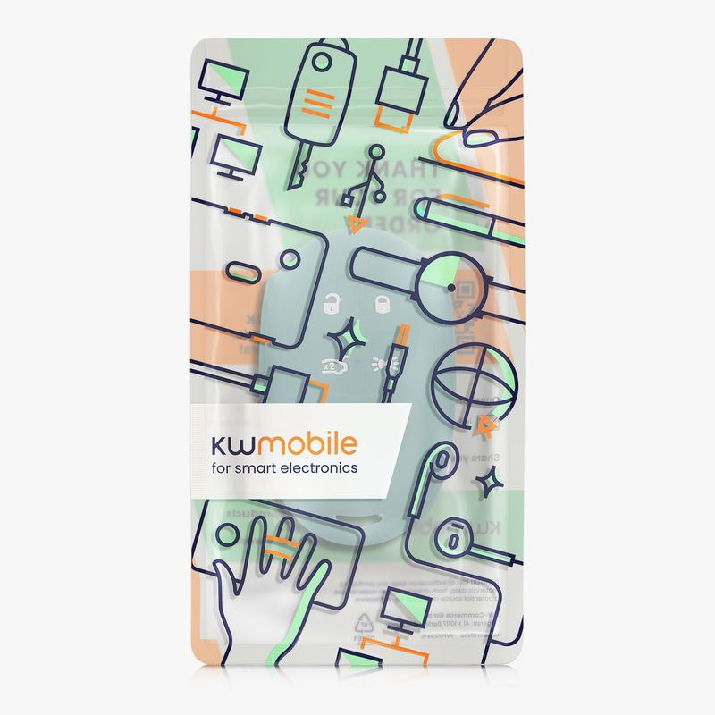 Auto si Moto - Electronice auto - Accesorii electronice auto - Husa pentru cheie auto Kwmobile pentru Fiat 500E 4-butoane cheie auto, anti-alunecare, TPU, verde - Infinity.ro