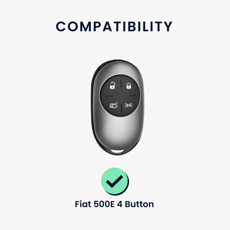 Auto si Moto - Electronice auto - Accesorii electronice auto - Husa pentru cheie auto Kwmobile pentru Fiat 500E 4-butoane cheie auto, anti-alunecare, TPU, mov - Infinity.ro