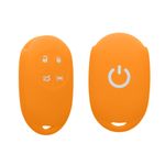 Auto si Moto - Electronice auto - Accesorii electronice auto - Husa pentru cheie auto Kwmobile pentru Fiat 500E 4-butoane cheie auto, anti-alunecare, TPU, portocaliu - Infinity.ro