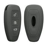 Auto si Moto - Electronice auto - Accesorii electronice auto - Husa pentru cheie auto Kwmobile pentru Ford Fiesta IV, Focus III, Galaxy, Fusion, anti-alunecare, TPU, gri - Infinity.ro