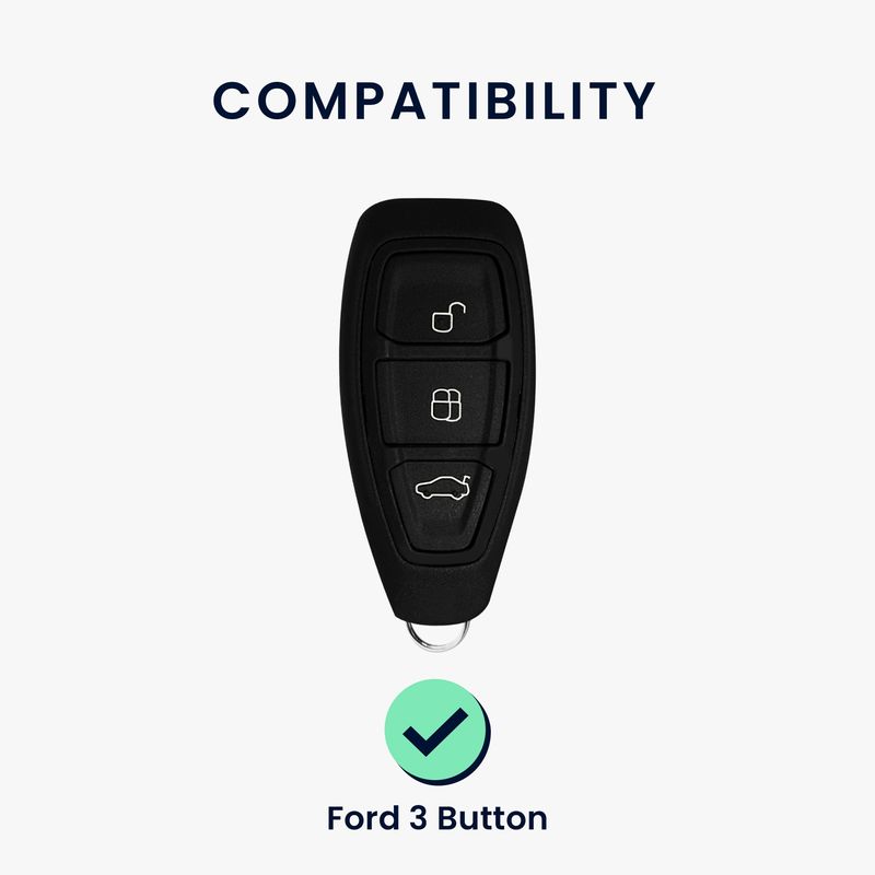 Auto si Moto - Electronice auto - Accesorii electronice auto - Husa pentru cheie auto Kwmobile pentru Ford Fiesta IV, Focus III, Galaxy, Fusion, anti-alunecare, TPU, gri - Infinity.ro