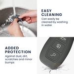 Auto si Moto - Electronice auto - Accesorii electronice auto - Husa pentru cheie auto Kwmobile pentru Ford Fiesta IV, Focus III, Galaxy, Fusion, anti-alunecare, TPU, gri - Infinity.ro