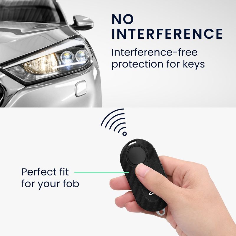 Auto si Moto - Electronice auto - Accesorii electronice auto - Husa pentru cheie auto Kwmobile pentru Fiat, Lancia Bravo, Doblo, Ducato, Panda, anti-alunecare, TPU, negru - Infinity.ro