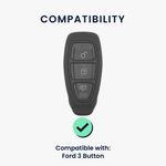Auto si Moto - Electronice auto - Accesorii electronice auto - Husa pentru cheie auto Kwmobile pentru Ford Fiesta IV, Focus III, Galaxy, Fusion, anti-alunecare, piele ecologica, negru - Infinity.ro