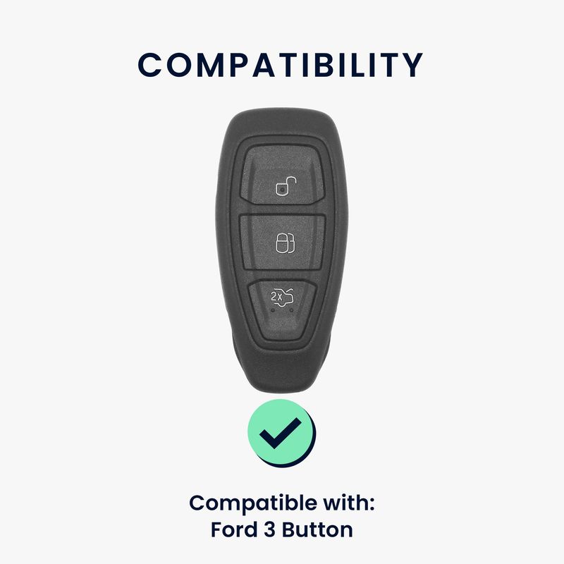 Auto si Moto - Electronice auto - Accesorii electronice auto - Husa pentru cheie auto Kwmobile pentru Ford Fiesta IV, Focus III, Galaxy, Fusion, anti-alunecare, piele ecologica, negru - Infinity.ro