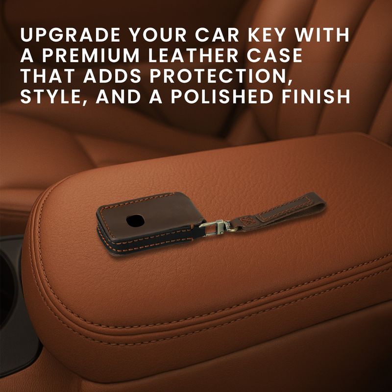Auto si Moto - Electronice auto - Accesorii electronice auto - Husa pentru cheie auto Kwmobile pentru Mazda 3 6 CX-30 CX-50 CX-60 CX-90, anti-alunecare, piele naturala, maro - Infinity.ro