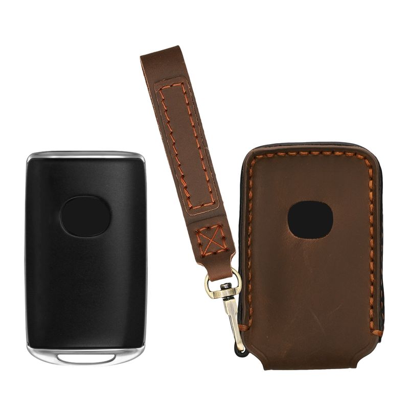 Auto si Moto - Electronice auto - Accesorii electronice auto - Husa pentru cheie auto Kwmobile pentru Mazda 3 6 CX-30 CX-50 CX-60 CX-90, anti-alunecare, piele naturala, maro - Infinity.ro