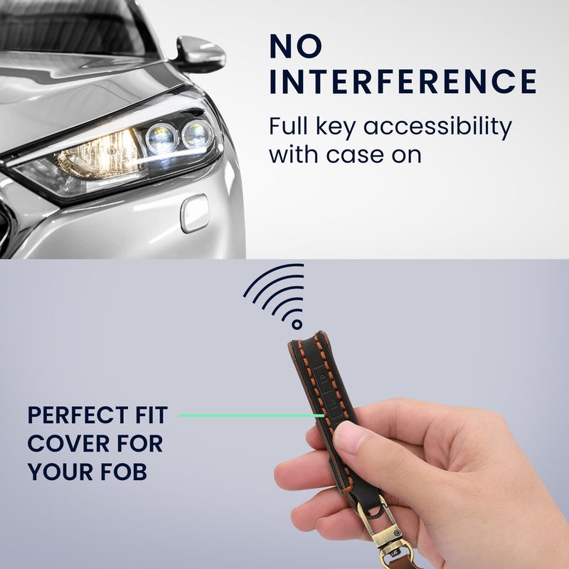 Auto si Moto - Electronice auto - Accesorii electronice auto - Husa pentru cheie auto Kwmobile pentru Mazda 3 6 CX-30 CX-50 CX-60 CX-90, anti-alunecare, piele naturala, maro - Infinity.ro