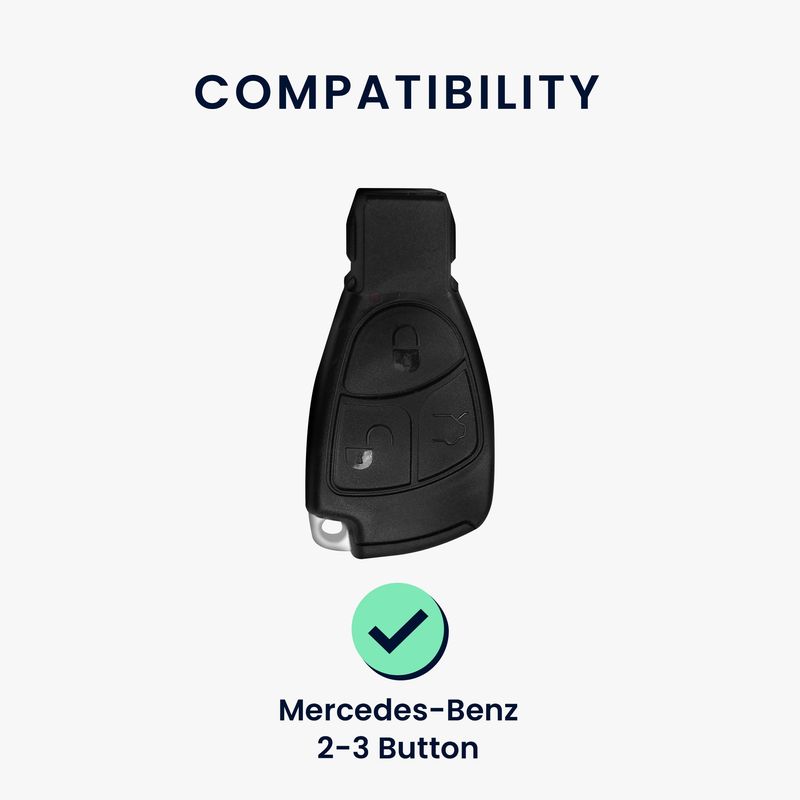 Auto si Moto - Electronice auto - Accesorii electronice auto - Husa pentru cheie auto Kwmobile pentru Mercedes-Benz A-Klasse W169, B W245 T245, C, CL, anti-alunecare, TPU, gri - Infinity.ro