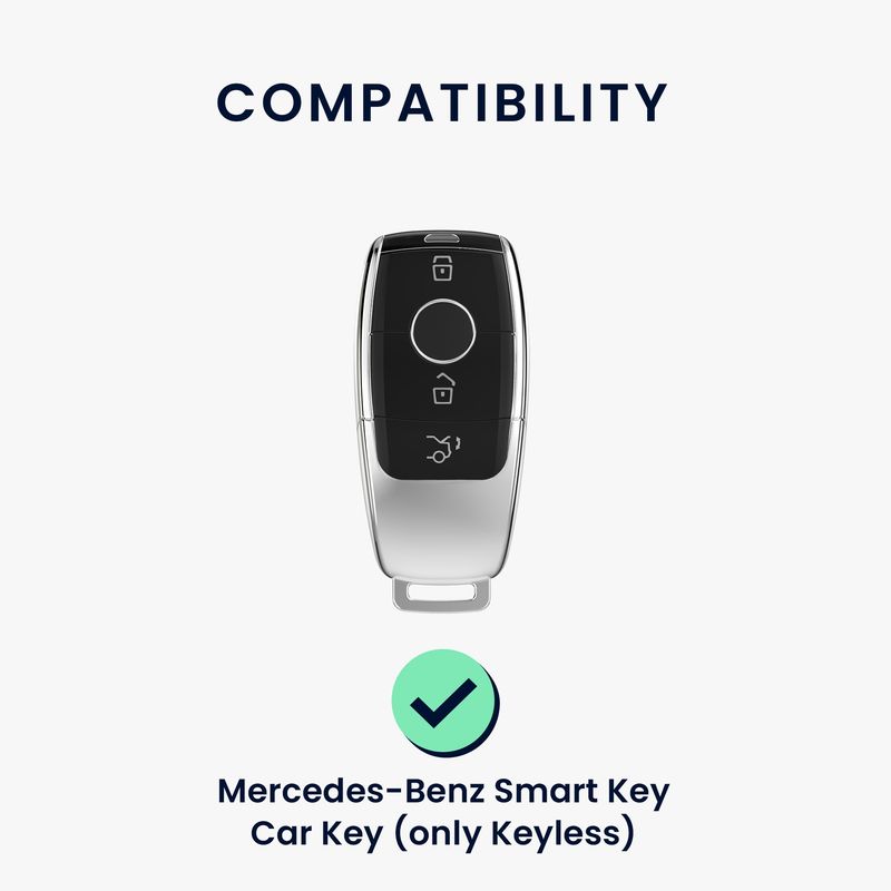 Auto si Moto - Electronice auto - Accesorii electronice auto - Husa pentru cheie auto Kwmobile pentru Mercedes-Benz EQC 400, E-Class 2017, S-Class 2018, anti-alunecare, TPU, bej - Infinity.ro