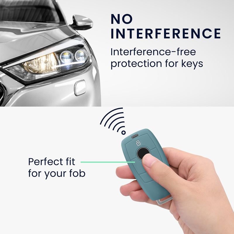Auto si Moto - Electronice auto - Accesorii electronice auto - Husa pentru cheie auto Kwmobile pentru Mercedes-Benz EQC 400, E-Class 2017, S-Class 2018, anti-alunecare, TPU, bej - Infinity.ro