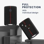 Auto si Moto - Electronice auto - Accesorii electronice auto - Husa pentru cheie auto Kwmobile pentru Renault Captur, Clio, Duster, Espace, anti-alunecare, TPU, negru, rosu - Infinity.ro