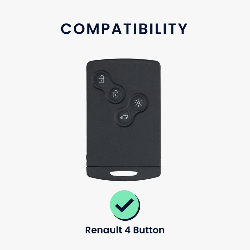 Auto si Moto - Electronice auto - Accesorii electronice auto - Husa pentru cheie auto Kwmobile pentru Renault Captur, Clio, Duster, Espace, anti-alunecare, TPU, negru, rosu - Infinity.ro