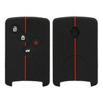 Auto si Moto - Electronice auto - Accesorii electronice auto - Husa pentru cheie auto Kwmobile pentru Renault Captur, Clio, Duster, Espace, anti-alunecare, TPU, negru, rosu - Infinity.ro