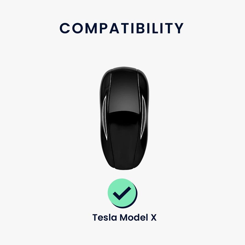 Auto si Moto - Electronice auto - Accesorii electronice auto - Husa pentru cheie auto Kwmobile pentru Tesla Model X, anti-alunecare, TPU, verde - Infinity.ro
