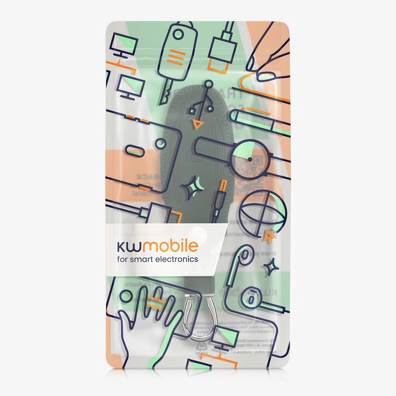 Auto si Moto - Electronice auto - Accesorii electronice auto - Husa pentru cheie auto Kwmobile pentru Tesla Model Y, Model 3, anti-alunecare, piele ecologica, verde - Infinity.ro