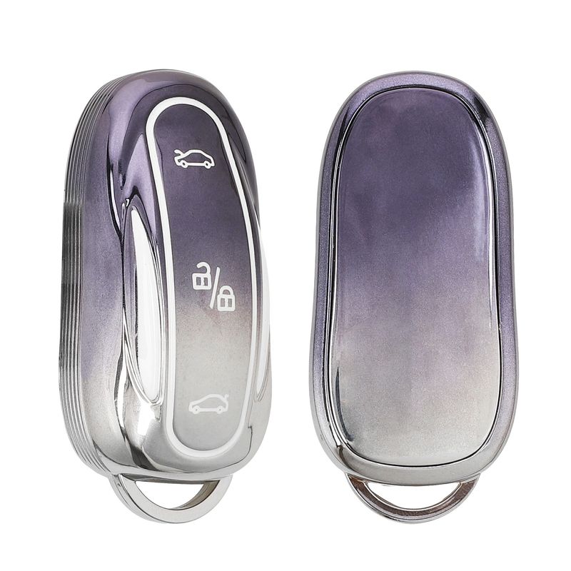 Auto si Moto - Electronice auto - Accesorii electronice auto - Husa pentru cheie auto Kwmobile pentru Tesla Model X, anti-alunecare, TPU, gri, argintiu - Infinity.ro