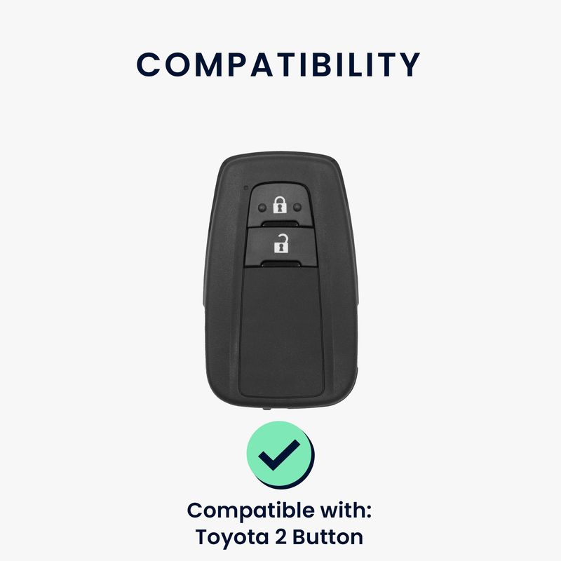 Auto si Moto - Electronice auto - Accesorii electronice auto - Husa pentru cheie auto Kwmobile pentru Toyota RAV4, Prius, Auris, Yaris, anti-alunecare, TPU, negru, verde - Infinity.ro