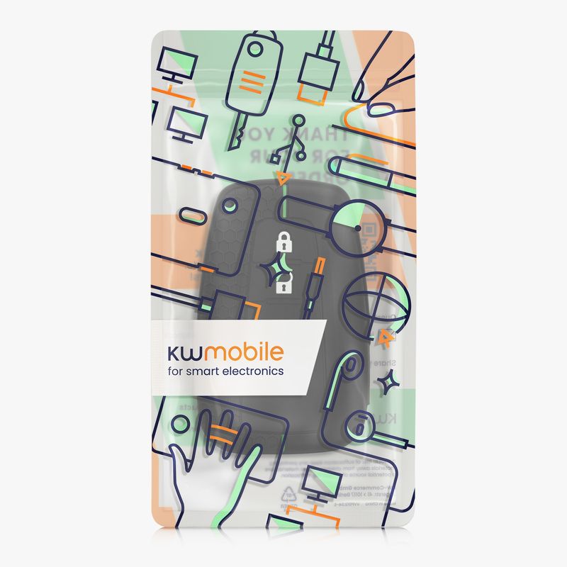 Auto si Moto - Electronice auto - Accesorii electronice auto - Husa pentru cheie auto Kwmobile pentru Toyota RAV4, Prius, Auris, Yaris, anti-alunecare, TPU, negru, verde - Infinity.ro